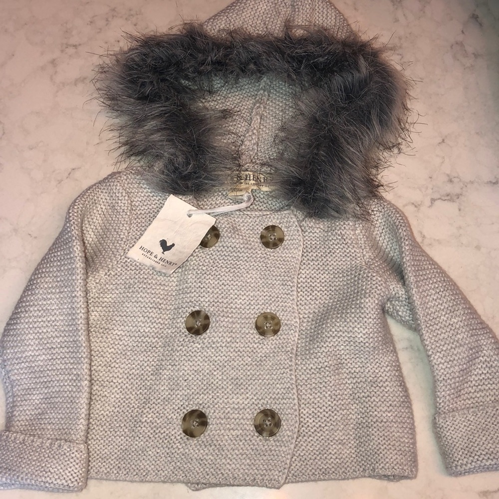 BNWT baby fur sweater